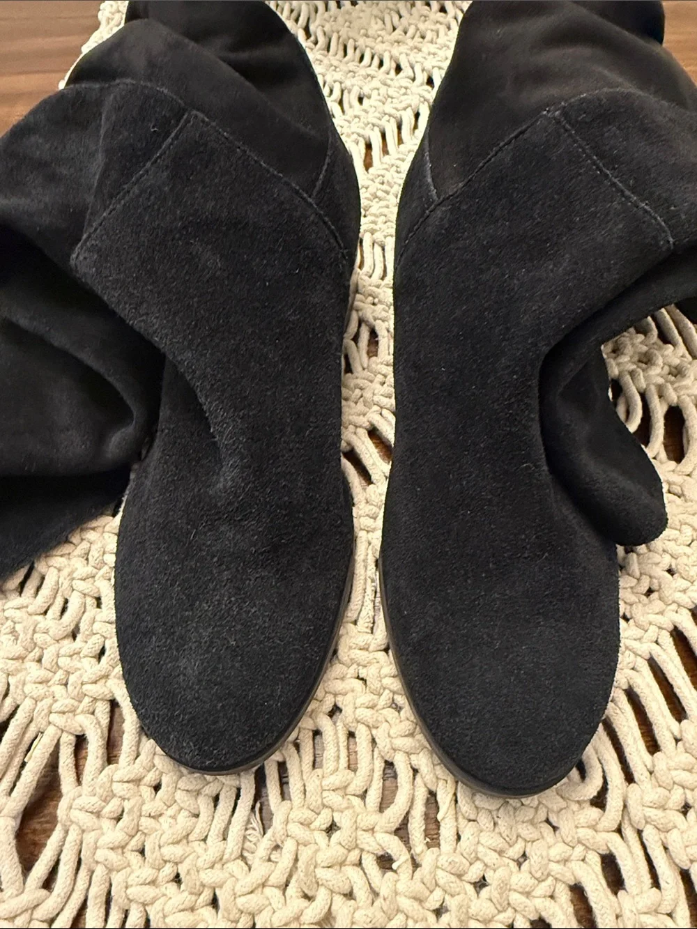 Lucky Brand Black Over-the-Knee Suede Boots